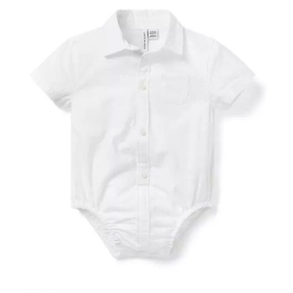 Janie and Jack 100049140  Seersucker white Baby Seersucker Bodysuit NWT - Picture 1 of 13